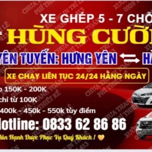 Xe ghép Phố Hiến đi Hà nội